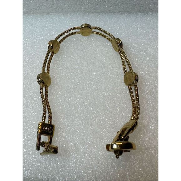 Signed Swarovski Gold Tone Crystal Bracelet - Picture 8 of 9